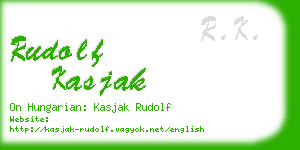 rudolf kasjak business card